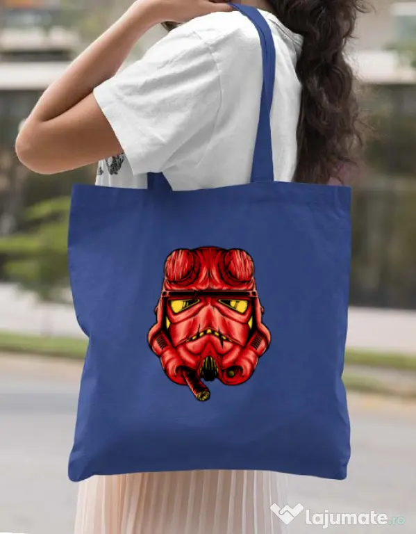 Sacosa din panza Helltrooperboy Albastru regal
