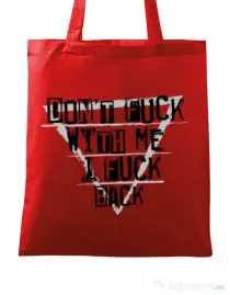 Sacosa din panza I fuck back Rosu