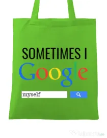 Sacosa din panza I google myself Verde mar