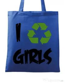 Sacosa din panza I recycle girls Albastru regal