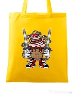 Sacosa din panza Ice Cream Ninja Galben