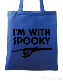 Sacosa din panza I'm with spooky Albastru regal