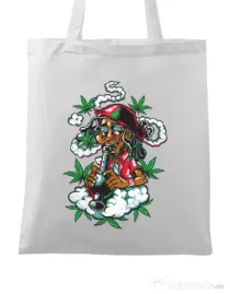 Sacosa din panza Jamaican Alb