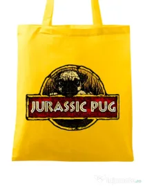 Sacosa din panza Jurassic Pug Galben