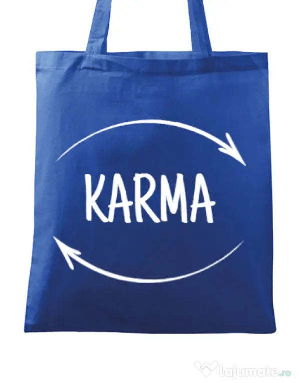 Sacosa din panza Karma Albastru regal