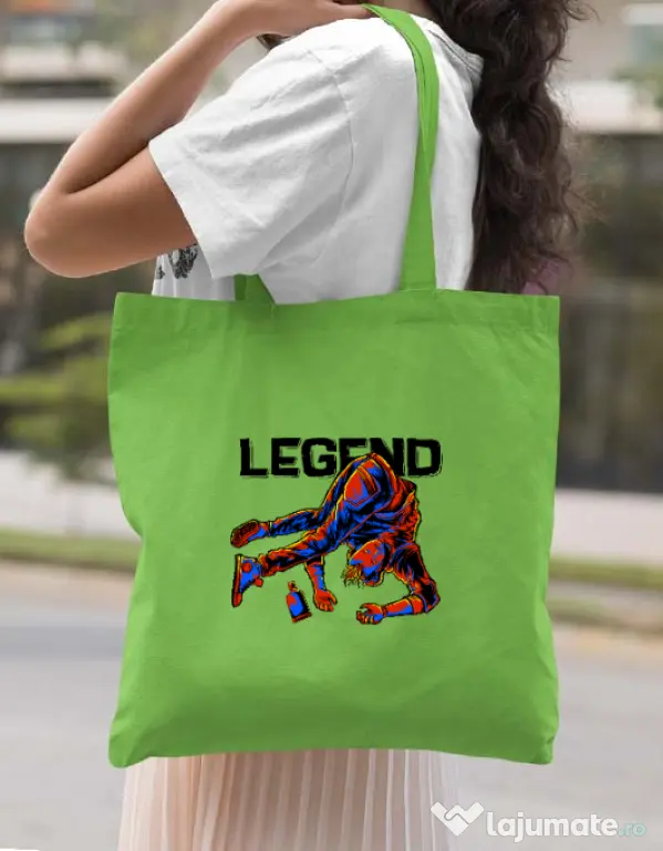 Sacosa din panza LEGEND Verde mar