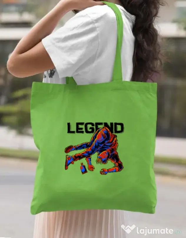 Sacosa din panza LEGEND Verde mar