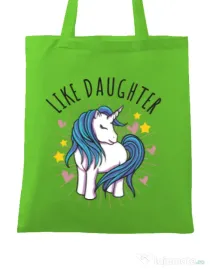 Sacosa din panza Like daughter Verde mar