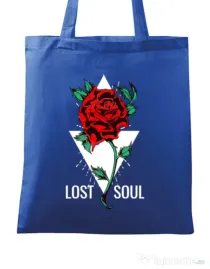 Sacosa din panza Lost soul Albastru regal