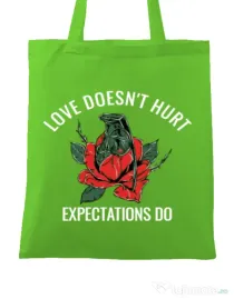 Sacosa din panza Love doesn’t hurt Verde mar
