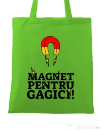 Sacosa din panza Magnet pentru gagici Verde mar