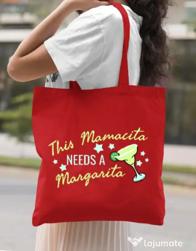 Sacosa din panza Mamacita Rosu