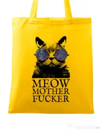 Sacosa din panza Meow motherfucker Galben