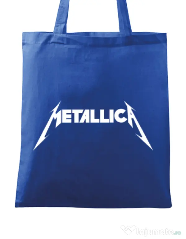 Sacosa din panza Metallica Albastru regal