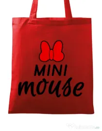 Sacosa din panza Mini mouse Rosu