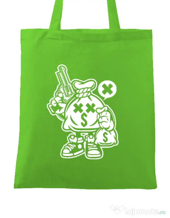 Sacosa din panza Money Takers Verde mar