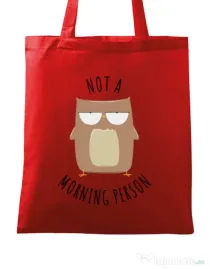 Sacosa din panza Morning owl Rosu