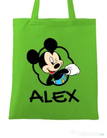 Sacosa din panza Mouse son Verde mar