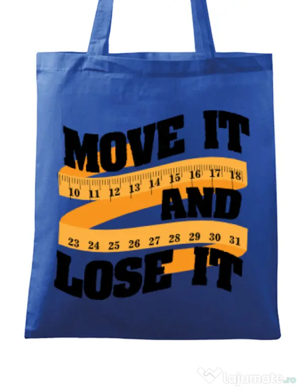 Sacosa din panza Move it and lose it Albastru regal