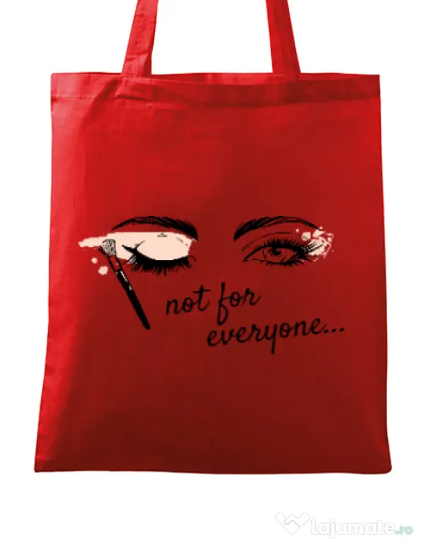 Sacosa din panza Not for everyone Rosu