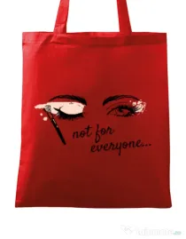 Sacosa din panza Not for everyone Rosu
