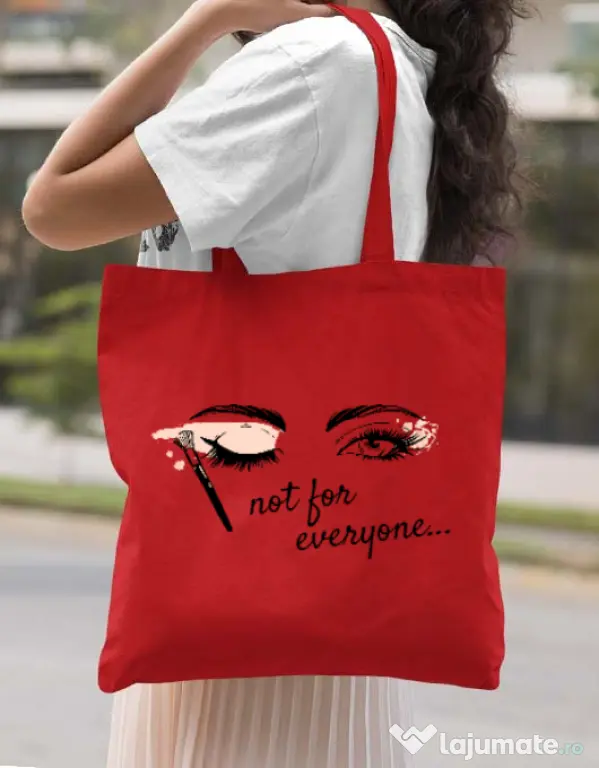 Sacosa din panza Not for everyone Rosu
