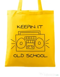 Sacosa din panza Old school stereo Galben
