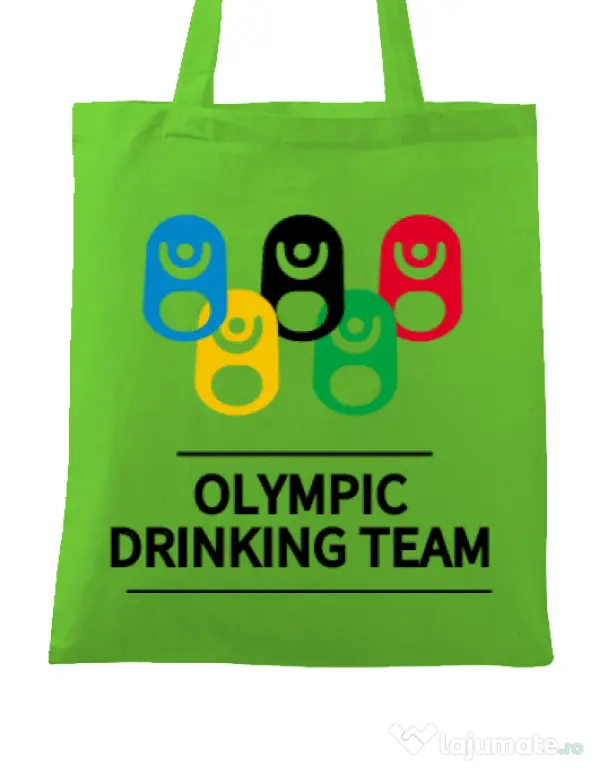 Sacosa din panza Olympic drinking team Verde mar