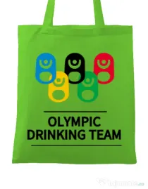 Sacosa din panza Olympic drinking team Verde mar