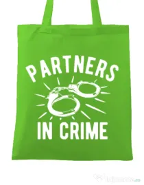 Sacosa din panza Partners in crime 2 Verde mar