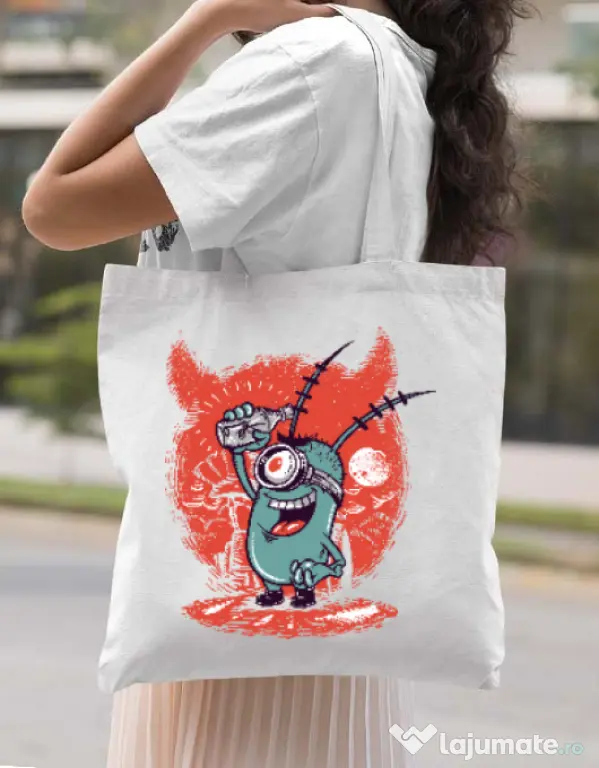 Sacosa din panza Plankton Alb