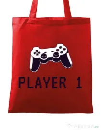 Sacosa din panza Player 1 Rosu