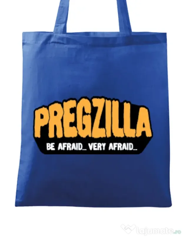 Sacosa din panza Pregzilla Albastru regal