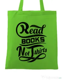 Sacosa din panza Read books Verde mar