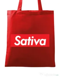 Sacosa din panza Sativa Rosu