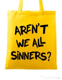 Sacosa din panza Sinners Galben