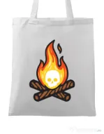Sacosa din panza Skullfire Alb