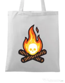 Sacosa din panza Skullfire Alb