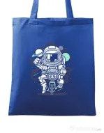 Sacosa din panza Space Bike Albastru regal