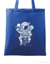 Sacosa din panza Space Bike Albastru regal