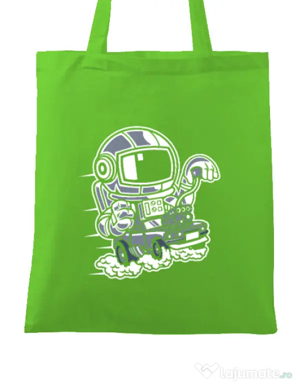 Sacosa din panza Space Racer Verde mar