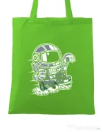 Sacosa din panza Space Racer Verde mar