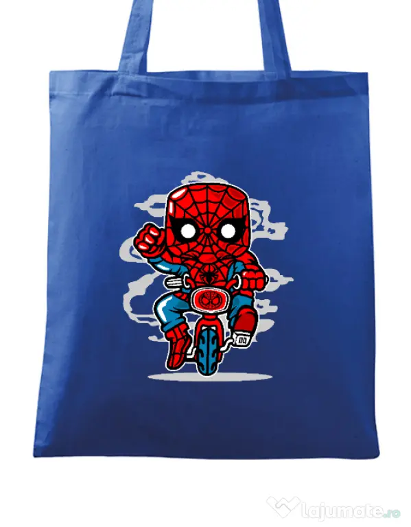 Sacosa din panza Spidey Minibike Albastru regal