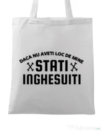 Sacosa din panza Stati inghesuiti Alb
