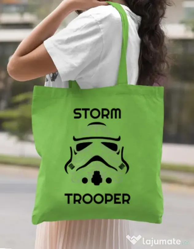 Sacosa din panza Storm trooper Verde mar