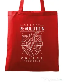 Sacosa din panza Street Revolution Rosu