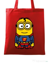 Sacosa din panza Super minion Rosu