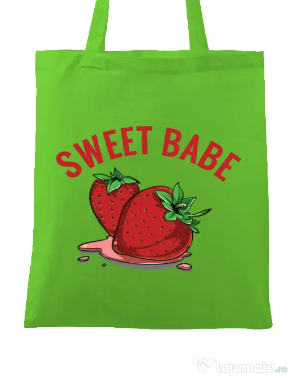 Sacosa din panza Sweet babe Verde mar