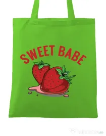 Sacosa din panza Sweet babe Verde mar