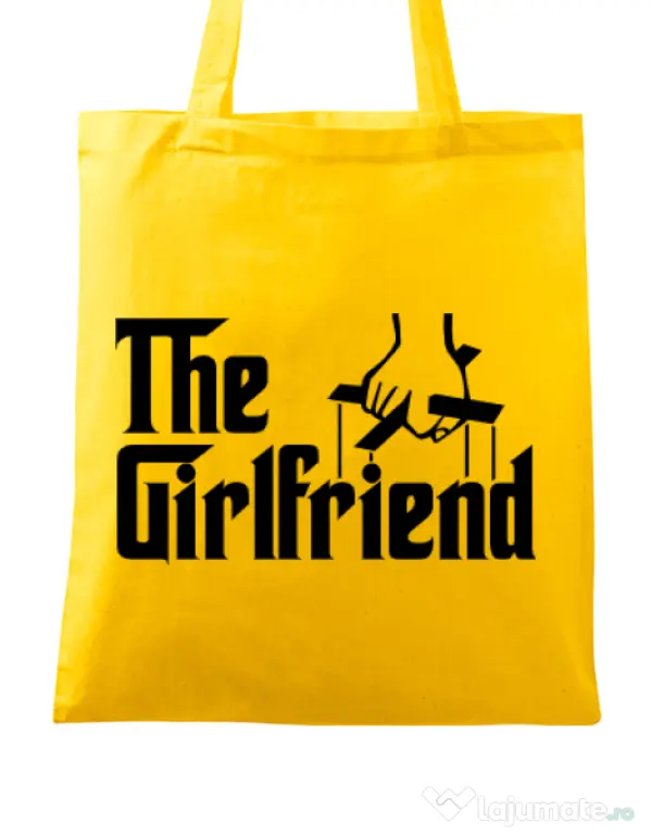 Sacosa din panza The girlfriend Galben